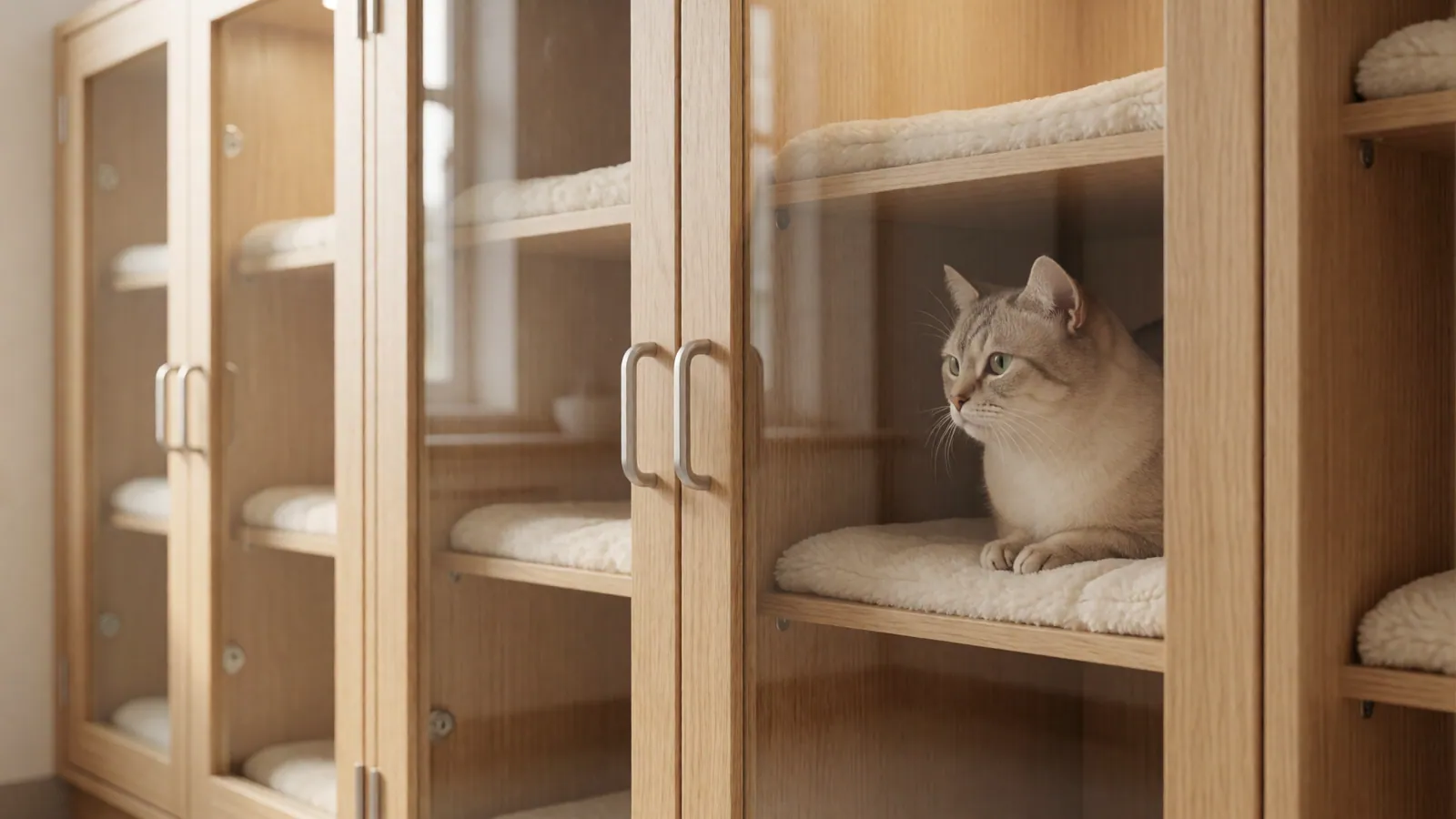 The cat-only ward at Woodside Vet & Care in Woodside, Queens, New York